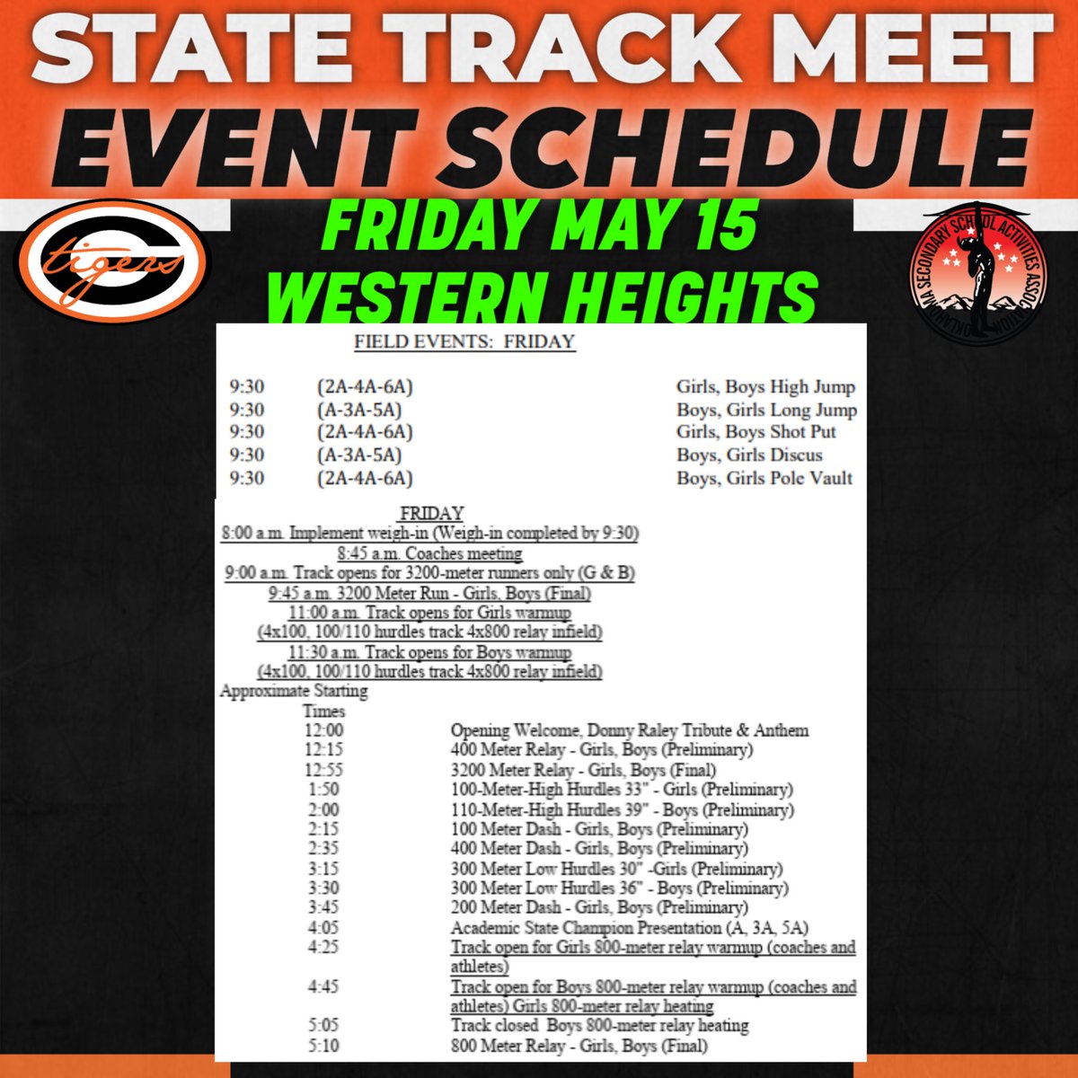 GuymonTrack's tweet photo. 🏅 STATE MEET DAY 🏅
Good luck to our State Track qualifiers — represent our school with pride and leave it all on the track! 🔥💪

Live Results: https://t.co/WueA7UdB4F https://t.co/z3oOR7MvL9