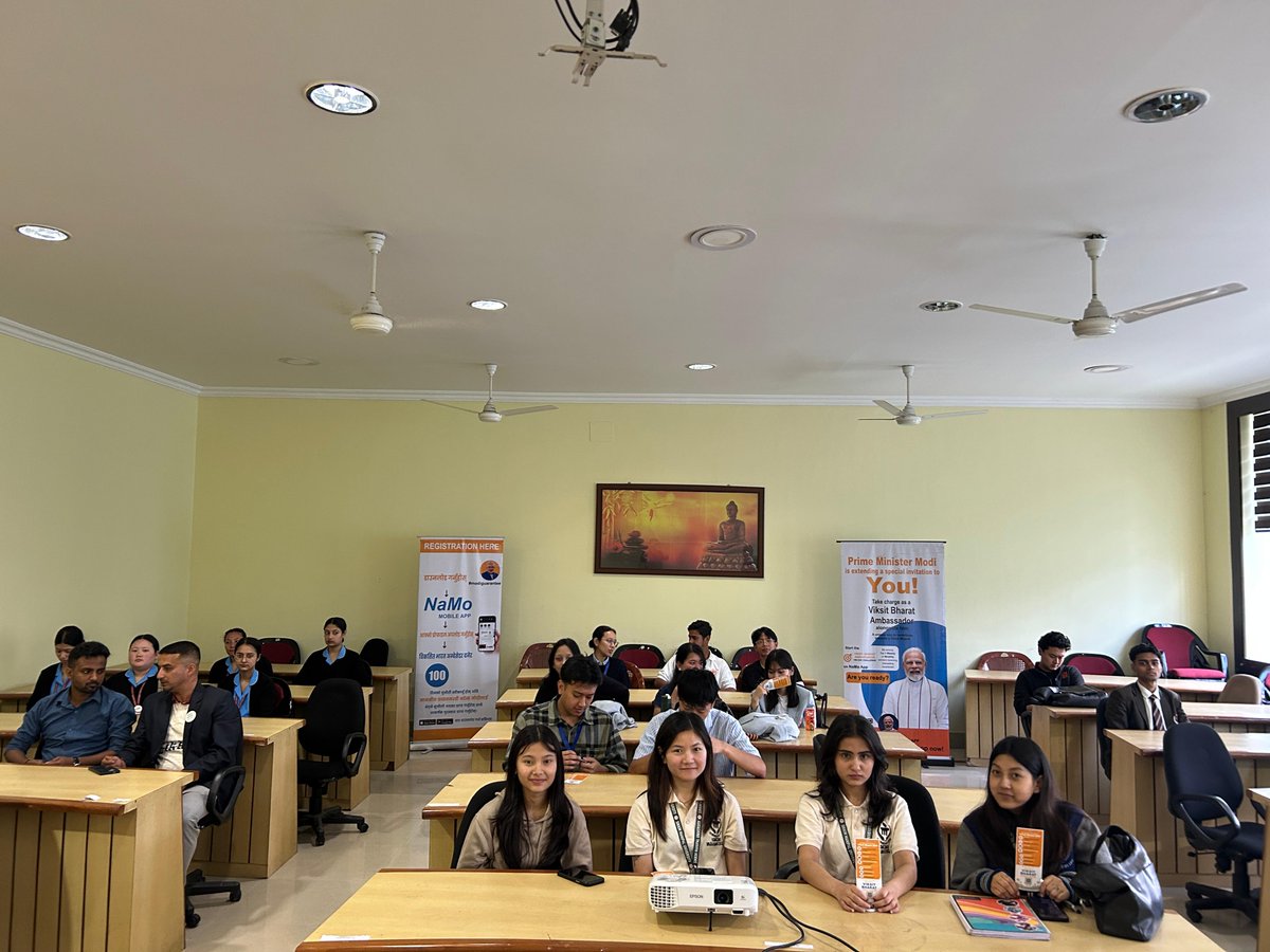 inavnation's tweet photo. Historic participation by students of #SMIT #Sikkim in the #ViksitBharatAmbassador Awareness Drive, an initiative of @NamoApp where students were encouraged to help senior citizens avail #PMJAY #AyushmanBharat benefits. 🇮🇳 @NaMo4PM @AyushmanNHA @BharatMantram 
#HamaraAppNaMoApp https://t.co/VN0LTAeHup