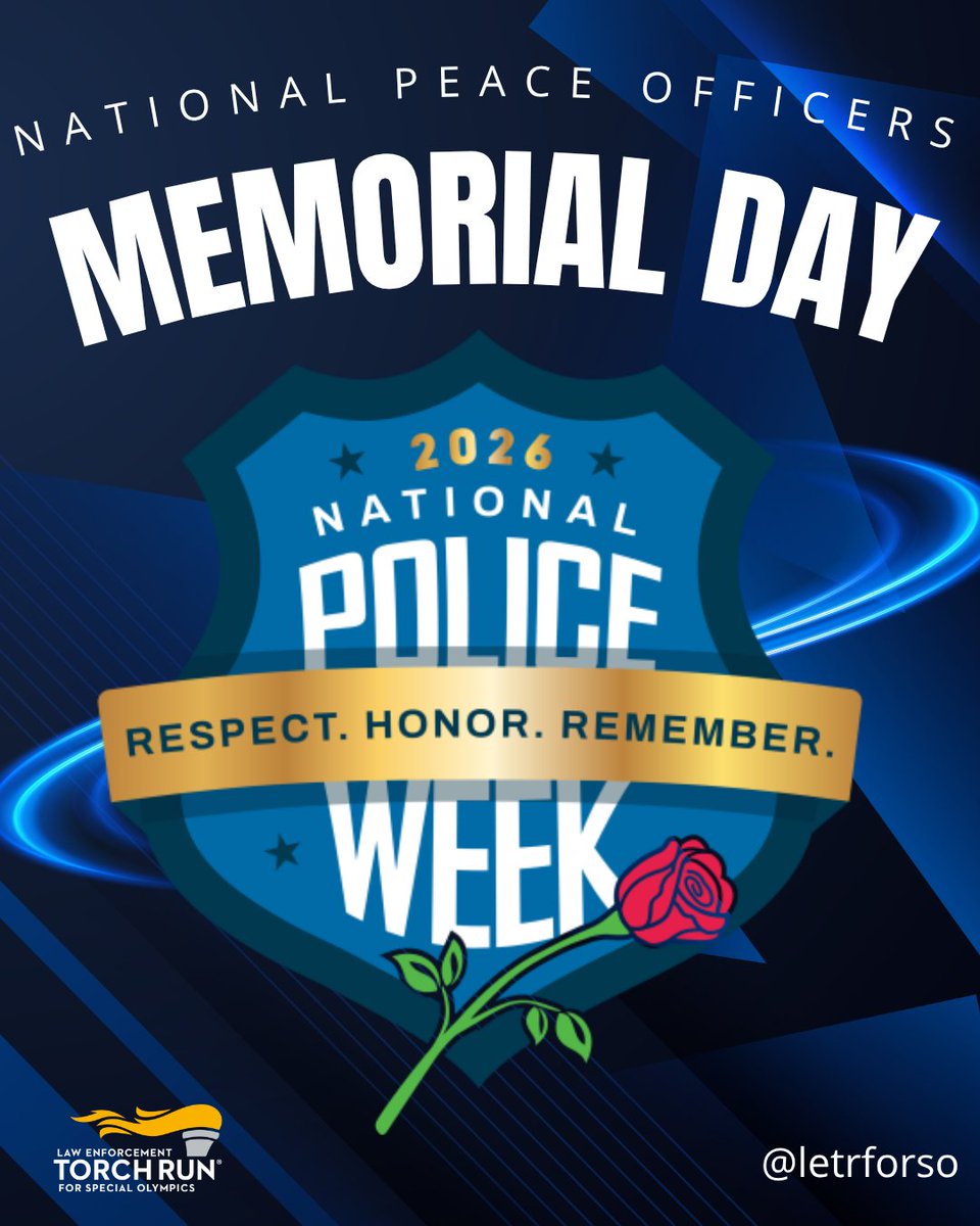 LETRforSO's tweet photo. Today, we honor the brave law enforcement officers and K-9 partners who made the ultimate sacrifice. 

As the Law Enforcement Torch Run, we proudly carry the Flame of Hope in their honor and continue supporting Special Olympics. 🔥

#NationalPoliceWeek  #LETRforSO https://t.co/zEYOD86nIE