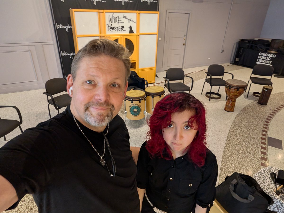 RichCruzChicago's tweet photo. Earlier this week, Harmonious Workplaces facilitated a #drumcircle at the historic Lookingglass Theatre Company for a group of #business leaders exploring team dynamics, learning, and #leadership through rhythm.
Here are some photos of my amazing team, E and Tony! https://t.co/8y01B9C0Ph