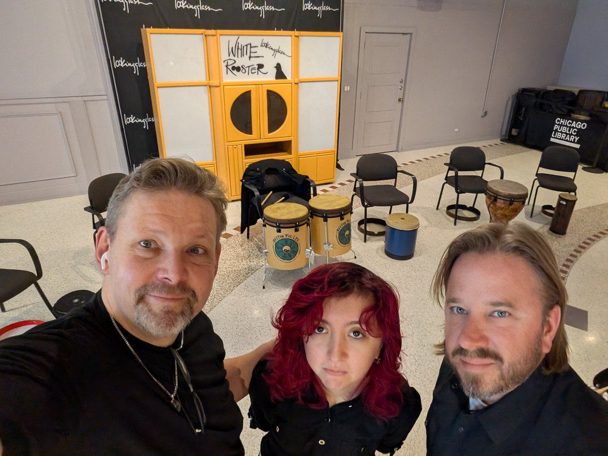 RichCruzChicago's tweet photo. Earlier this week, Harmonious Workplaces facilitated a #drumcircle at the historic Lookingglass Theatre Company for a group of #business leaders exploring team dynamics, learning, and #leadership through rhythm.
Here are some photos of my amazing team, E and Tony! https://t.co/8y01B9C0Ph