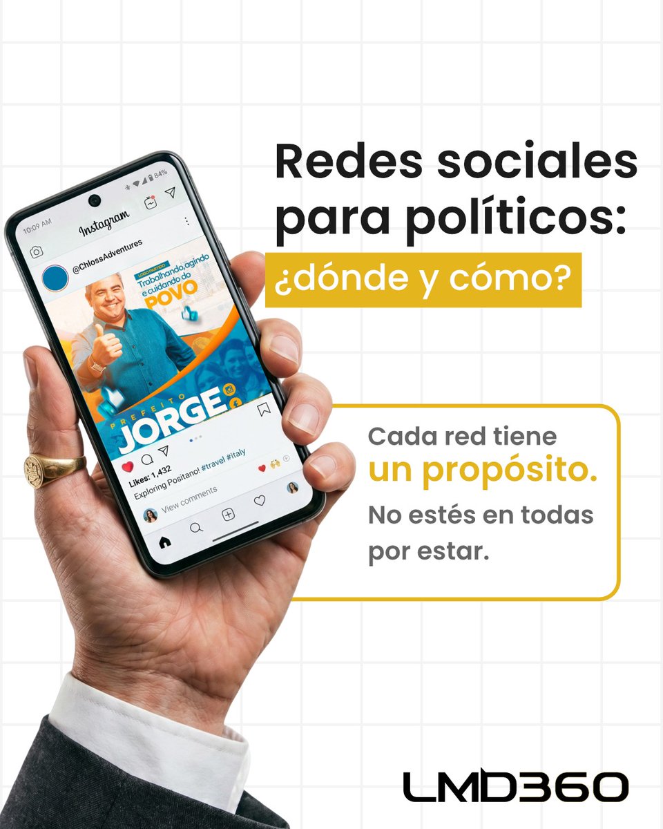 Lumedia360's tweet photo. No todas las redes sociales son para todos los políticos. La clave está en saber dónde está tu electorado real.

Elige 2 o 3, pero elige bien. El resto puede esperar.

¿Quieres una recomendación personalizada? Coordinemos una asesoría ahora por el 849.591.3981.

#Lumedia360 https://t.co/dF03J7SH5x