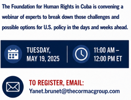 CubaArchive's tweet photo. Tuesday, May 19, 11AM - Webinar. Cuba in the crosshairs: on the verge of real change? - *|https://t.co/wZedluSts3|* https://t.co/JunPaFaQKI