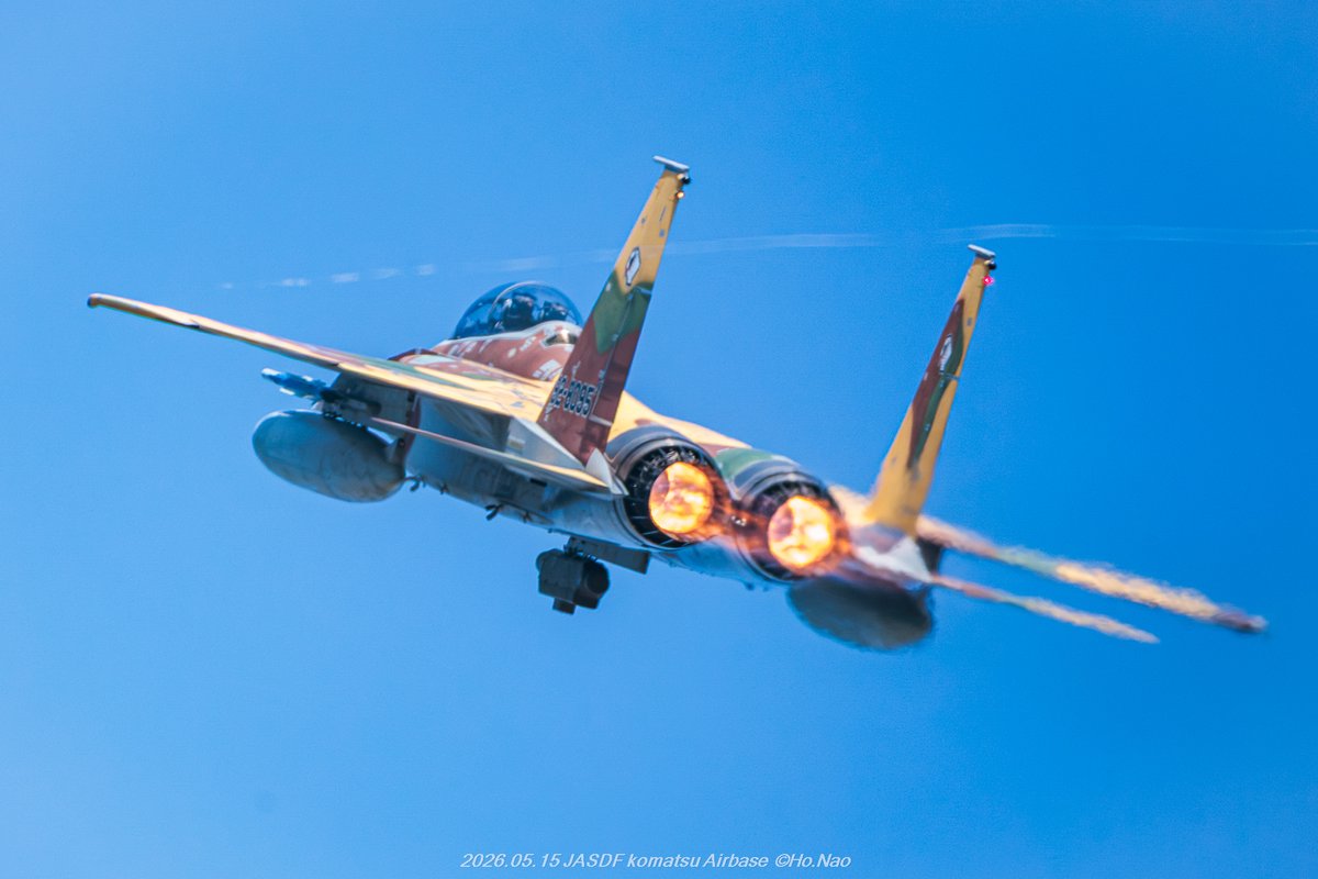 naopy09's tweet photo. 2026.05.15 航空自衛隊小松基地
JASDF Komatsu Airbase F15 AGGR アグレス
青空で久しぶりにハイレートクライム https://t.co/9sgy2wjgXz