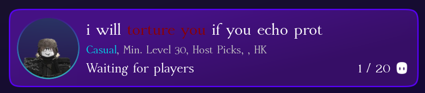 Strange Nullscape Lobby Names tweet media