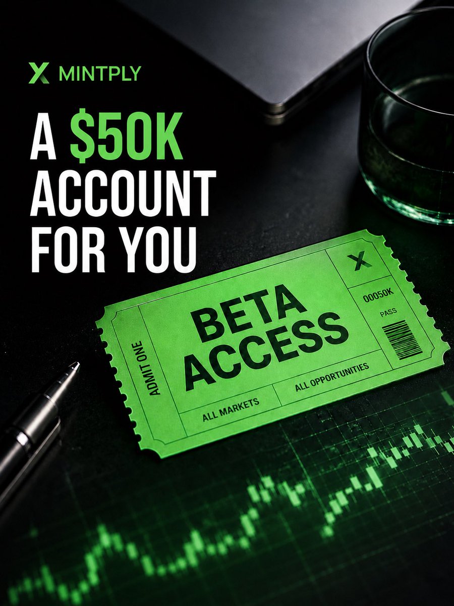 mintply's tweet photo. We’re giving 20% OFF your first Mintply challenge and one trader will win a $50,000 account size.

To enter:
1.  Follow @mintply
2. Tag 3 traders (and tell them to sign up)
3. Register via the link in bio

✅ 1 winner
📣 Winner announced publicly at launch https://t.co/FUm96i8rrZ