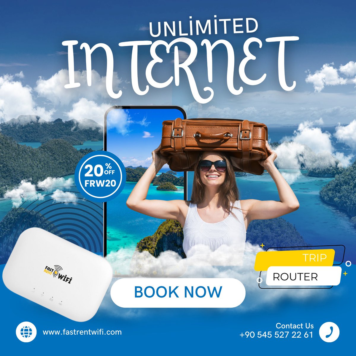 FastRentWifii's tweet photo. ♾ Unlimited Internet
👨‍👩‍👧‍👦 10 People can be Connected
📦 Airport/Hotel/Address Delivery-Return
🛰 At Every Point of Turkey at 5G Speed

Rent Now👇
🗓https://t.co/LsI7bpmole 
👩‍💻+90 545 527 22 61 |Englsh/Arabic/RU Customer Support|

#ترك #اسطنبول #طرابزون #بورصة #istanbul 
 #Turkey https://t.co/KLLOLU2V1z