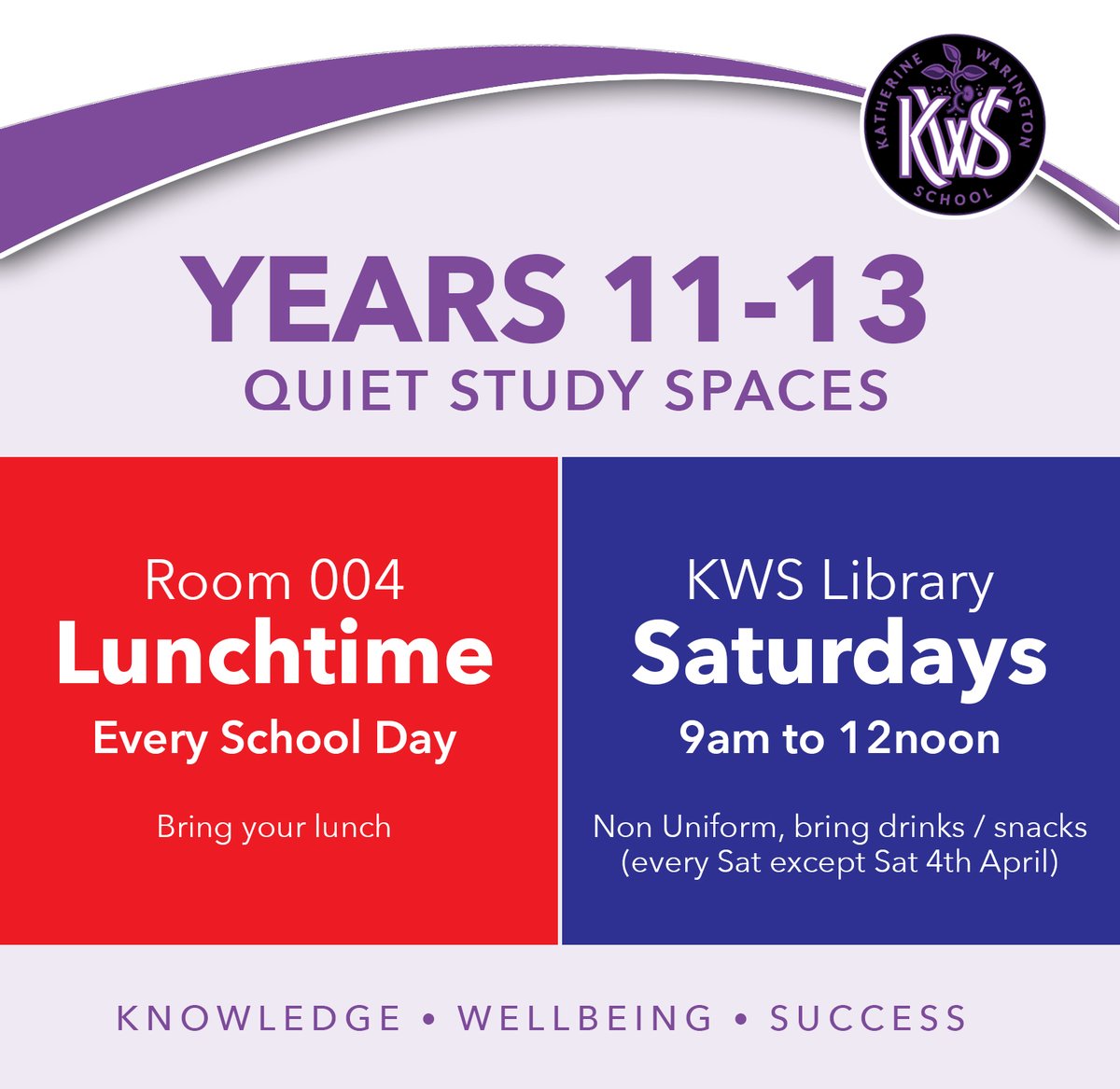 KWSHarpenden's tweet photo. A reminder that the Library is available on Saturday mornings from 9am-12pm for students in Years 11-13 to study. It's great to see so many students taking advantage of this space each week! https://t.co/ewJAds1nyi