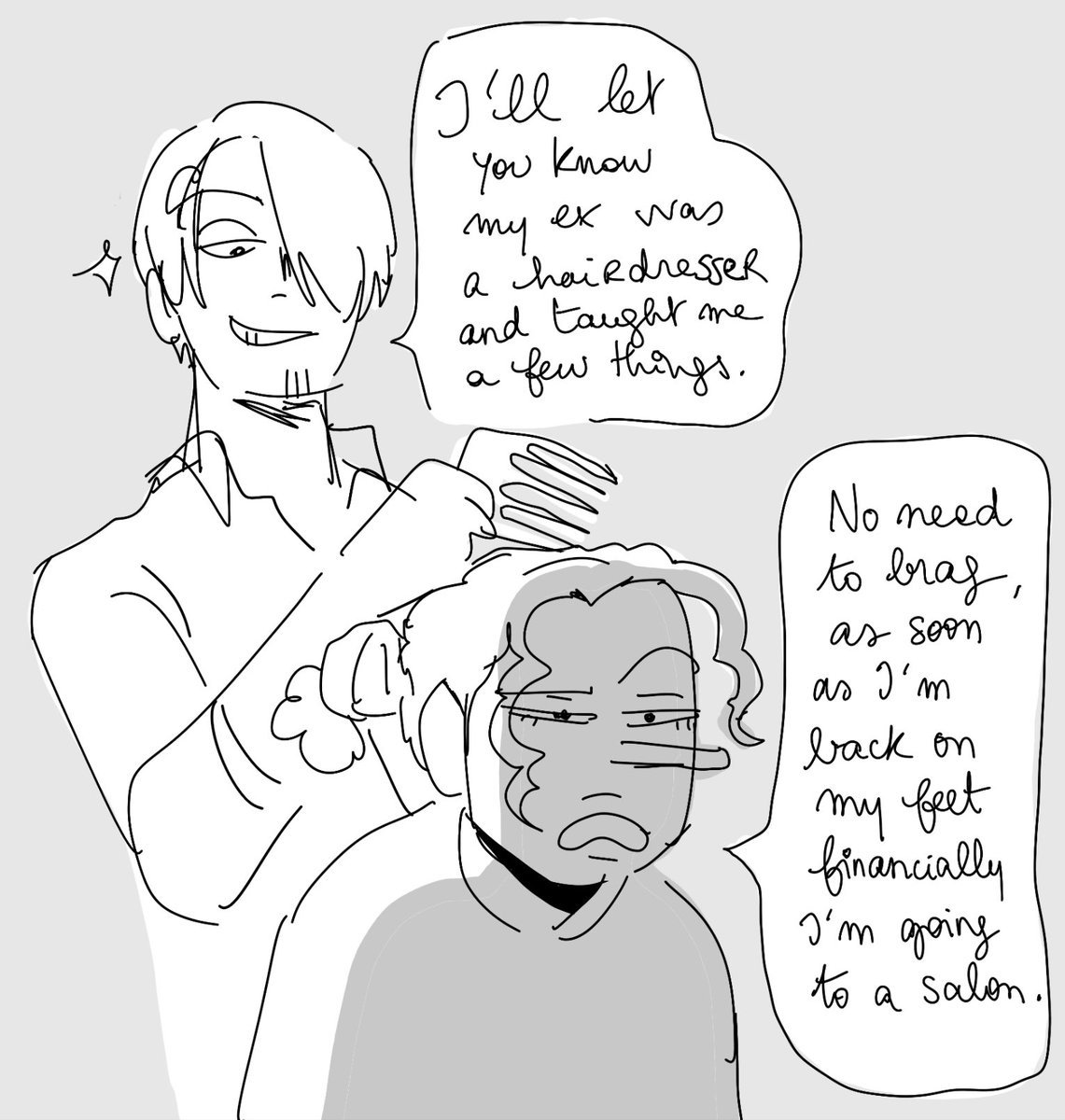 comfy_parkjamas's tweet photo. Haircut 2/2 (of course the ex in question is Gin) https://t.co/YCo9ShMEqH