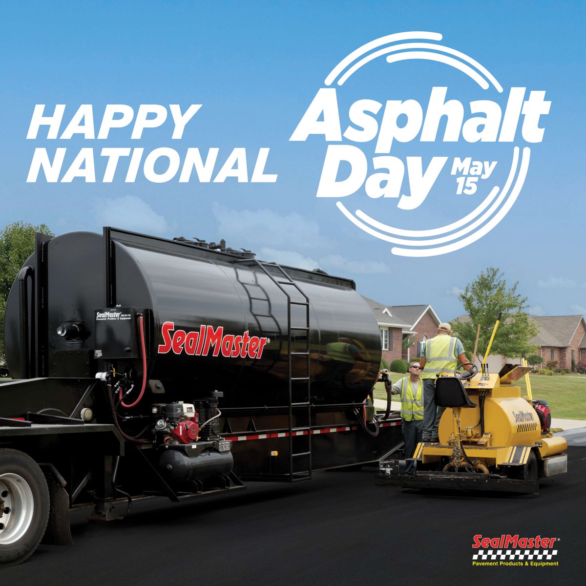 SealMasterNet's tweet photo. Happy National #AsphaltDay!

Asphalt keeps our world moving, connecting roads, businesses, and communities every day. From parking lots to highways, its durability and versatility make it essential to modern infrastructure.

At SealMaster, we are proud to support the contractors and crews behind it all with solutions that protect, preserve, and extend the life of asphalt surfaces. #PavingTheWay