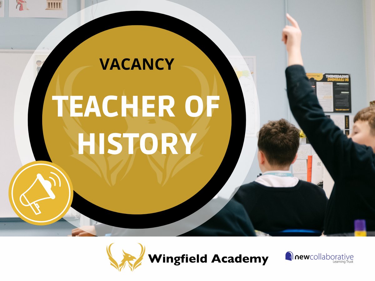 WingfieldAcad's tweet photo. VACANCY - Teacher of History
We are seeking to appoint a talented, enthusiastic and passionate Teacher of History with a proven track record of excellence in the classroom.
Apply here: https://t.co/kVKxL0VS4o https://t.co/S9X456kfS3