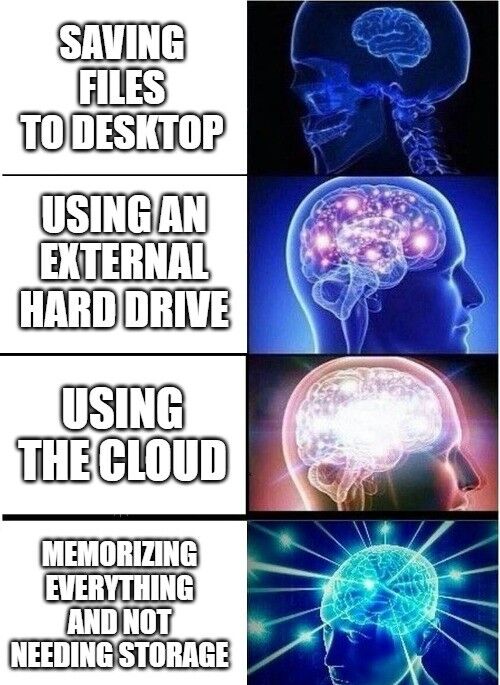 CustomCompute15's tweet photo. While memorizing everything is impressive, the cloud is a much more practical storage strategy for your business. Moving away from physical drives reduces risk and keeps your data accessible from anywhere. Find the right storage fit at https://t.co/Tif8OdJY2l. https://t.co/bB3DdklDdA