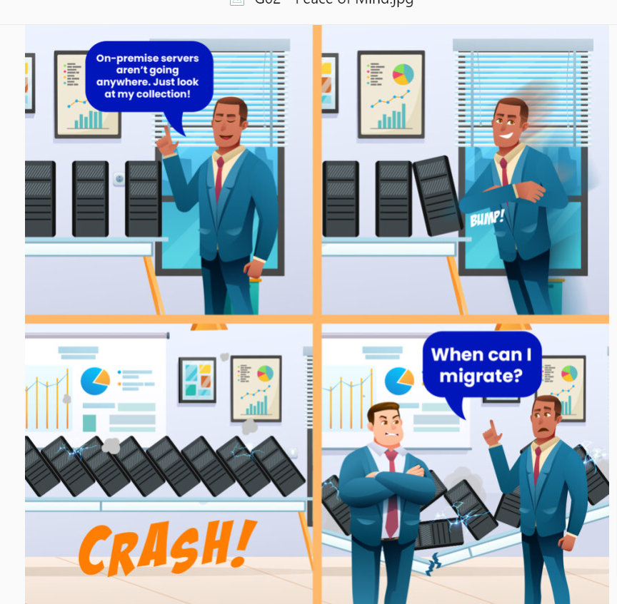spectrumvirt's tweet photo. On-premise servers are reliable until disaster strikes. Don't leave your business continuity to chance with no cloud option. Migrating to the cloud provides the resilience and peace of mind you need to stay operational no matter what happens. https://t.co/uszIAjagIo