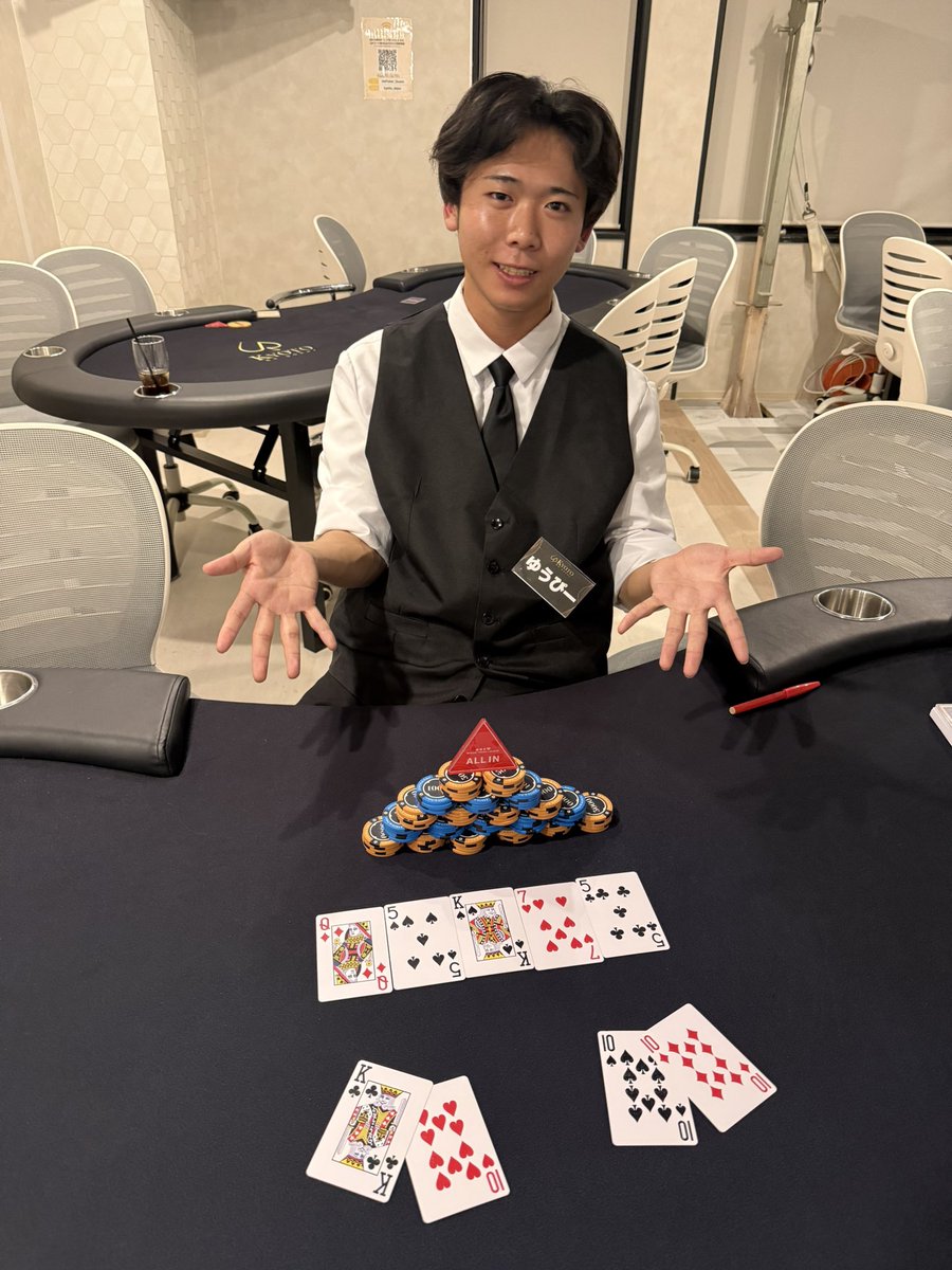 Kyoto_de_Poker's tweet photo. 【Premium Friday 5K】
優勝🏆haku!様
２位🥈まっくす様
３位🥉PMM様

Congratulations✨

#京都デポ https://t.co/rtwbOjMwvs