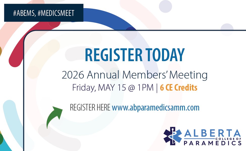 ParamedicAB's tweet photo. The 2026 AMM is today at 1 pm! You still have time to get registered.  #ABEMS #MedicsMeet

➡️ Register here https://t.co/UQfH2Ve8aU https://t.co/H7495j5Dzl