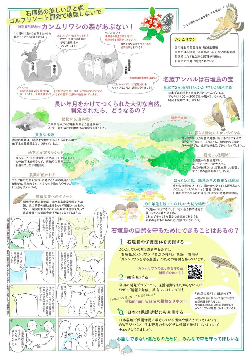 kanmuri_washi's tweet photo. ヤシガニをはじめとして絶滅危惧種、八重山/石垣島固有種が多く生息するラムサール条約湿地名蔵アンパルの上流、
国の特別天然記念物カンムリワシの暮らす森と里
何もそんなところにつくらなくても…ってところに石垣市がゴルフリゾートを推進しているのを止めるために頑張っています。
応援よろしくお願いします。