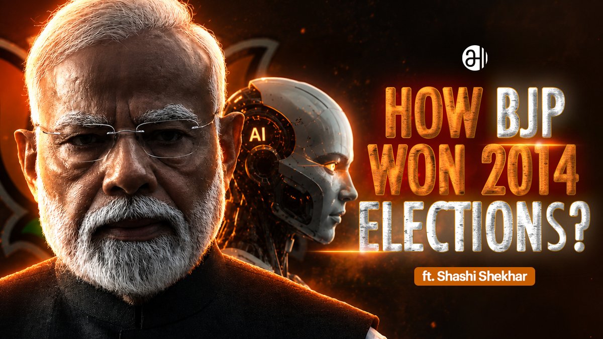 bharatvaarta's tweet photo. 🚨 NEW BHARATVAARTA EPISODE 🚨

How did BJP pull off the biggest political comeback of our generation?

Before “digital campaigns” became mainstream, a small group of professionals quietly built India’s first real political tech machine.

One of them was @shashidigital.

Shashi Shekhar Vempati ji helped shape BJP’s 2014 digital strategy through India272 & Niti Digital, later became the first non-bureaucrat CEO of @prasarbharati, and is now helping build India’s Sovereign AI ecosystem through @AI4IndiaOrg.

We discuss:
> How a small group of techies helped BJP win in 2014
> Why digital became the new battleground for elections
> Deepfakes, influence ops & the future of democracy
> Why India has no BBC or Al Jazeera equivalent
> The “lost decade” inside Indian bureaucracy
> Why India still doesn’t have its own ChatGPT
> AI sovereignty, Indian languages & the future of work
> What makes PM Modi different as a leader
> Advice for young Indians who want to contribute

One of the most fascinating conversations we’ve had on @bharatvaarta.

Watch now 👇