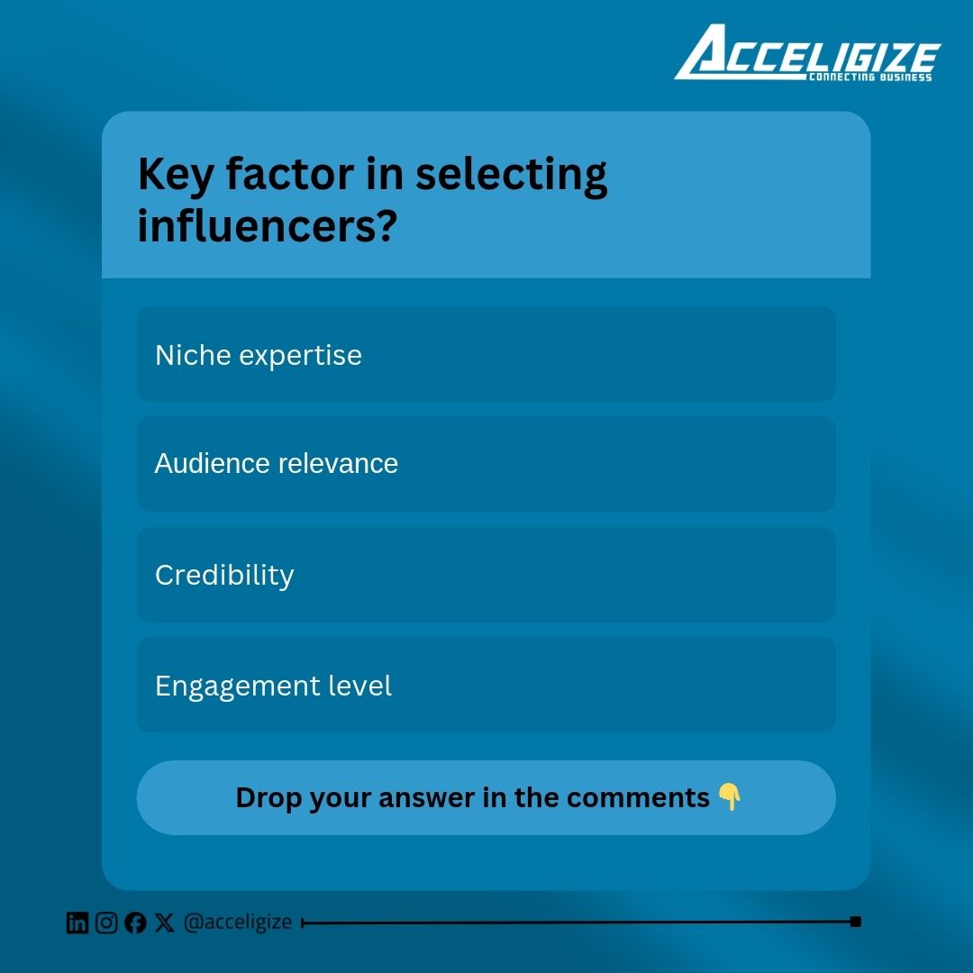 acceligize's tweet photo. Thought leaders are shaping the next wave of B2B growth by driving trust, relevance, and demand.

What matters most when choosing a B2B influencer?
Vote now!

#B2BInfluencerMarketing #ThoughtLeadership #BrandTrust #B2BMarketing #Acceligize https://t.co/mc9TvWGRkH