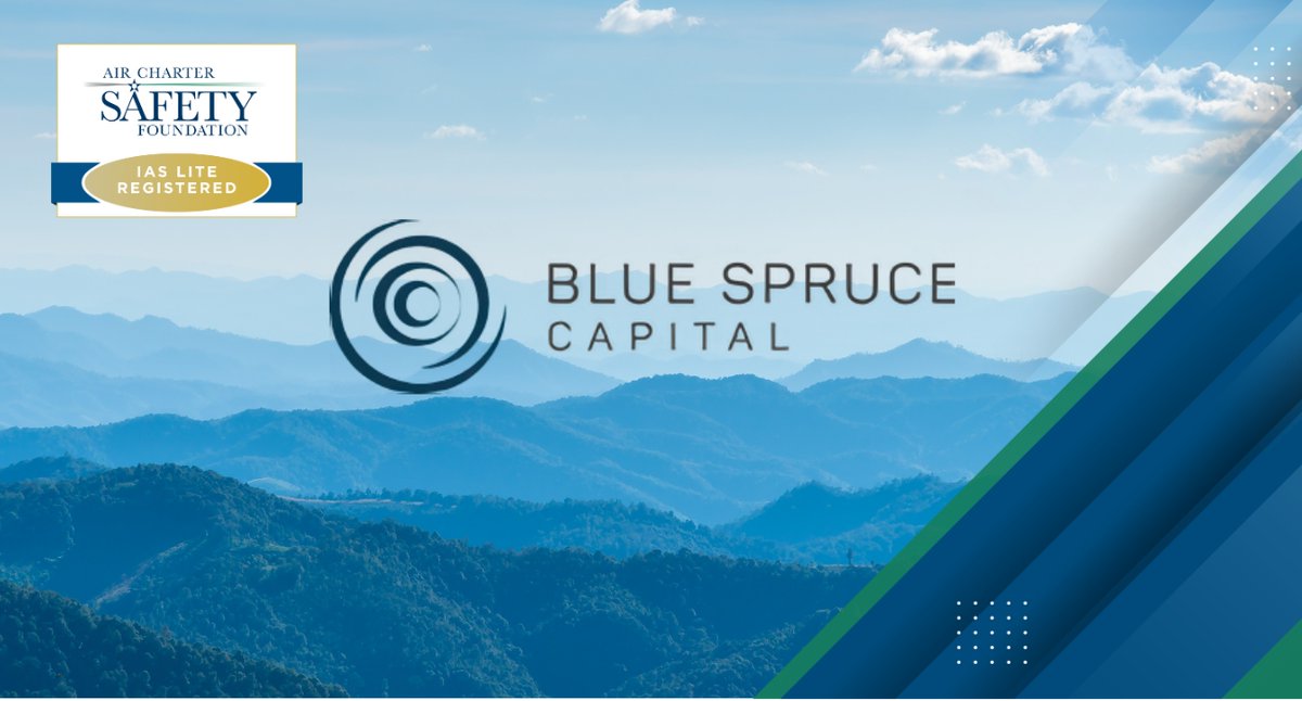 ACSF_AERO's tweet photo. Congratulations to Blue Spruce Capital on earning the ACSF IAS Lite Registration from the Air Charter Safety Foundation. A strong example of commitment to practical, scalable aviation safety standards across business aviation. https://t.co/3v93pVYisZ https://t.co/wcaZcGLp3n