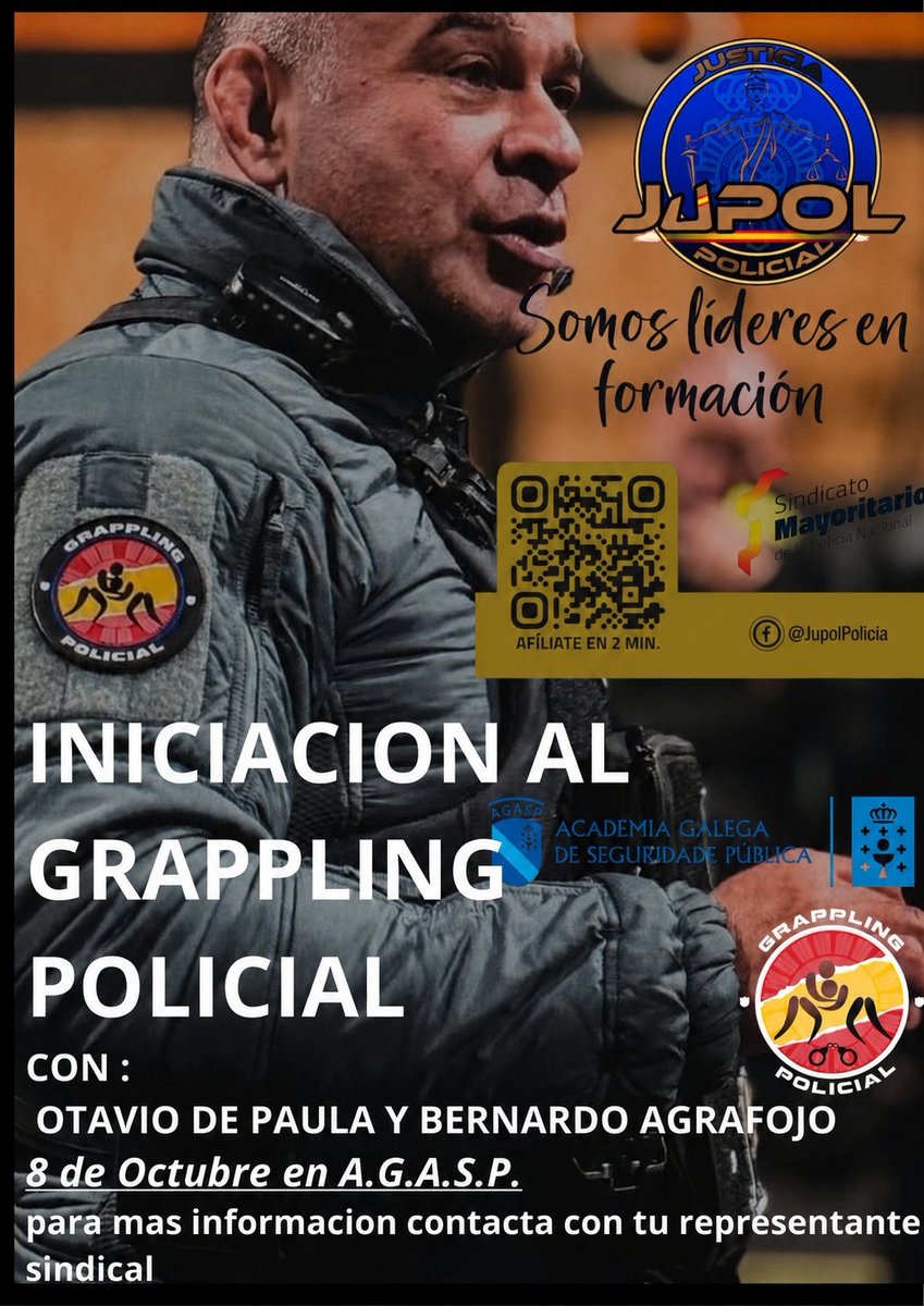 JupolFormaGal's tweet photo. Éxito rotundo en la jornada intensiva de Grappling Policial. Gracias a #otaviodepaula y #grapplingPolicial por todo lo aportado.
En Octubre volvemos con Nuevo curso 💪💪
@FormacionJupol 
@JupolNacional 
@JupolFormaGal 
#LideresEnFoemacion https://t.co/ilhPsZkUn6