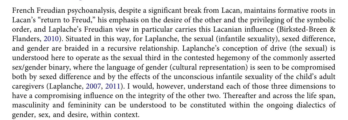 SamBaudinette's tweet photo. A very helpful summary of the relationship and difference between Lacan and Laplanche by Thomas Burkhalter which explains how to conceive of the unconscious as “a structured, like-a-language” rather than as “structured like a language.” https://t.co/3KKM1yuyOS