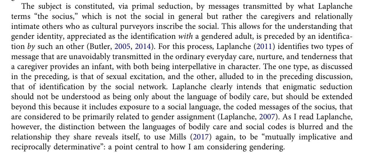 SamBaudinette's tweet photo. A very helpful summary of the relationship and difference between Lacan and Laplanche by Thomas Burkhalter which explains how to conceive of the unconscious as “a structured, like-a-language” rather than as “structured like a language.” https://t.co/3KKM1yuyOS