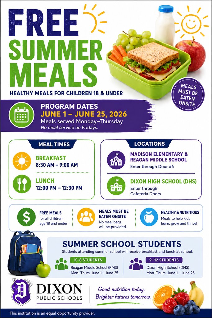 WashSchool's tweet photo. Attention DPS Families! Please see the attached flyer for information about the 2026 Summer Eats Program. There will not be meals on Fridays. https://t.co/D0I4HC9oK4
