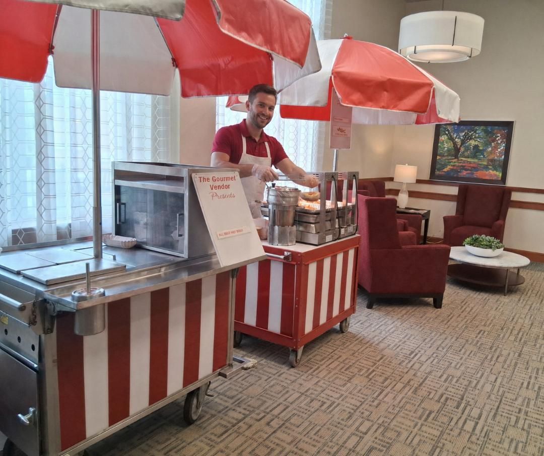 GotHotDogs's tweet photo. ☀️ What a beautiful day serving the amazing residents and guests at Maris Grove!

Nothing beats hot fresh French fries 🍟, delicious hot dogs 🌭, sunshine, and tons of smiles all around. The Gourmet Vendor Inc loves bringing people together with great food and great memories. https://t.co/vL12TDZq43