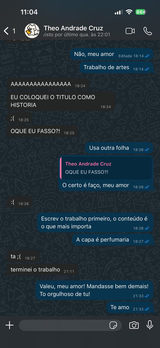 jampaulo_'s tweet photo. o tempo passa muito rápido, e as vezes fico de cara com coisas simples e me pego pensando:

“eu tô conversando com meu filho de 10 anos pelo WhatsApp.” https://t.co/HU6Gcld22A
