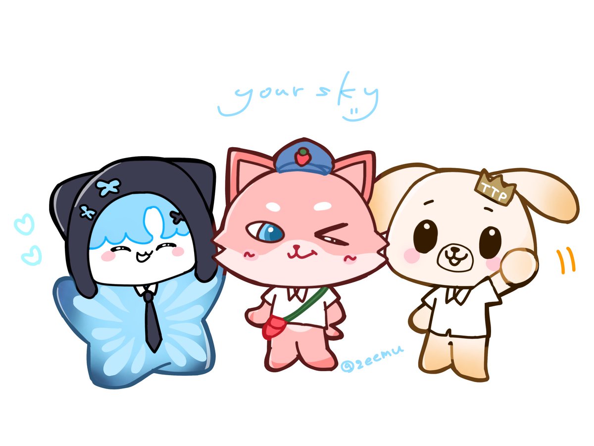 2eemu's tweet photo. Yoursky Mascots ︎︎☁☀️

#MrToky #MhiiPraew #BokBear
#DMDmascot https://t.co/69EFjswgGq