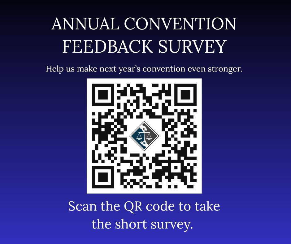 OAJustice's tweet photo. Thanks to everyone who joined us in Columbus for Annual Convention! If you haven’t yet, please take a moment to complete the short feedback survey. Your input helps shape future OAJ events and CLEs.

Scan the QR code or take it here: https://t.co/s1y1kUbqo2 

#oaj #triallawyers https://t.co/fUk5ZQlNoO