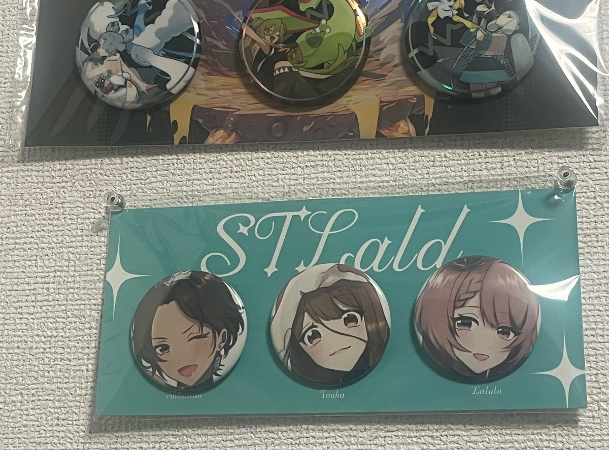 blue1289's tweet photo. 缶バッジも届いた☺️3人の可愛いお顔🙌
#STLald https://t.co/TkXZldcegU