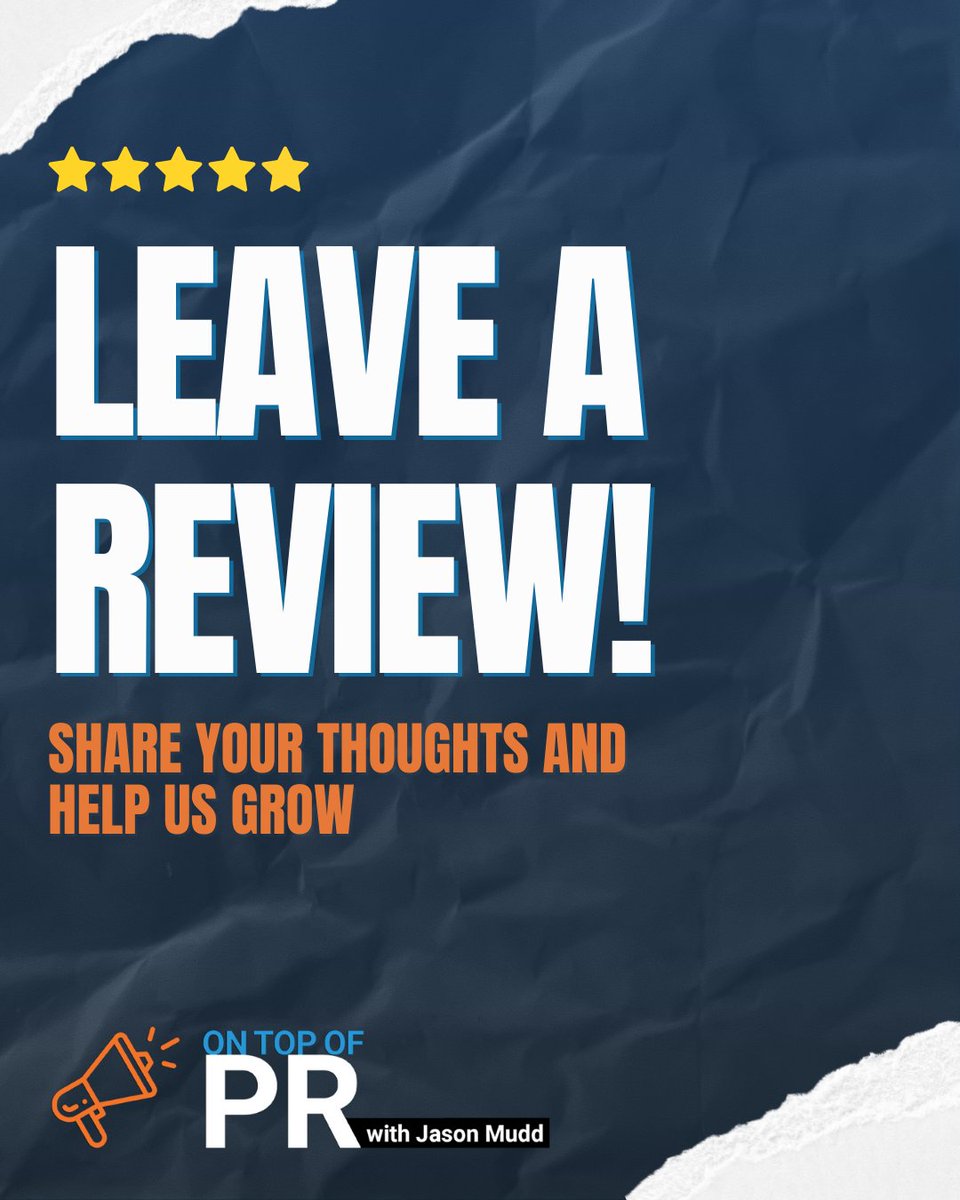 On Top of PR with Jason Mudd podcast tweet media