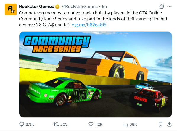 Trofees's tweet photo. 2.3k comments in the first minute! GTA VI hype is currently at an all-time high. I mean, this isn't even a GTA VI post!! https://t.co/ht98ezxc0U