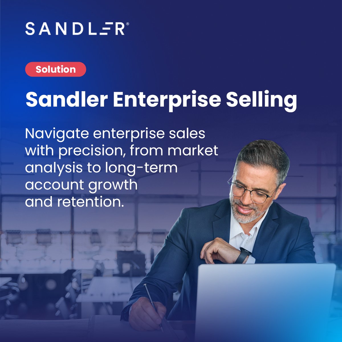 Dave_Mattson's tweet photo. Navigate complex sales cycles, engage multiple decision-makers, and close high-value deals. Master #EnterpriseSales through Sandler Enterprise Selling: https://t.co/o3VQ86bU7o 🔗

#SalesTraining #Sandler https://t.co/kDt1OLANXD