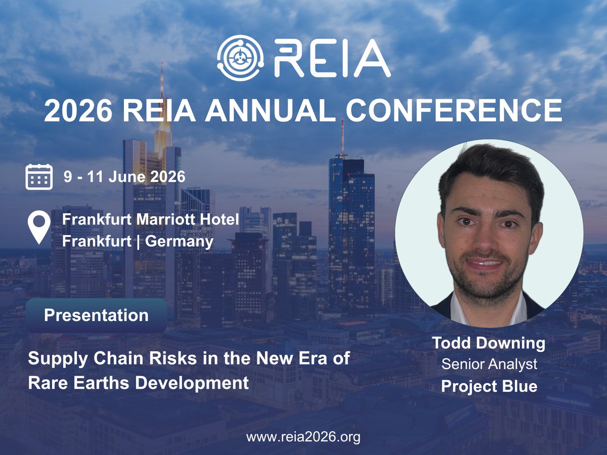 REIA_global's tweet photo. 🎙️Meet our next speaker: Dr Todd Downing, Senior Analyst at Project Blue

📅 9 - 11 June 2026 
📍Frankfurt Marriott Hotel (Hamburger Allee 2, Frankfurt, Hessen, Germany)  

Register here: https://t.co/QEqwiZj17p https://t.co/2XmbY5byxy