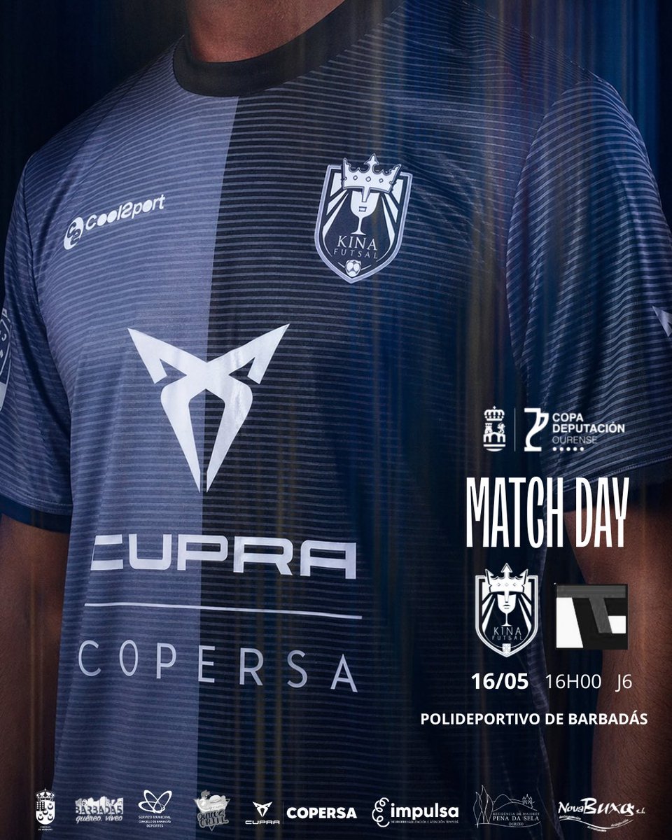 Kinafutsal's tweet photo. 🙌 MATCHDAY 🙌

𝗦𝗘𝗡𝗜𝗢𝗥 
🗓️ Sábado 16 de Mayo 
📌 Jornada 6
⚽ #KinaPizarras
🆚 @ptrescunadosfs 
⏰ 16:00h
🏟 @SMDBarbadas 
👉🏼 @quicos.grill https://t.co/daXc81eU1F