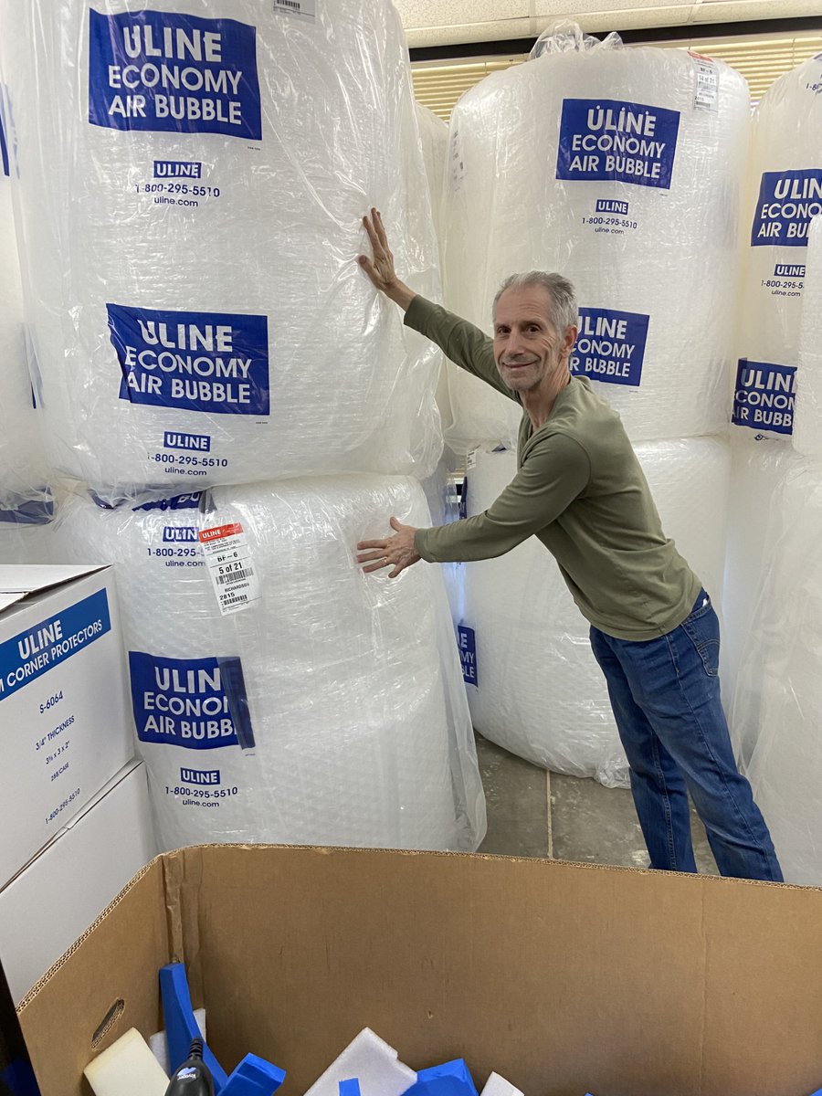 cftb_official's tweet photo. Lots of laptops to ship! 💻
We needed more packing supplies and now we are all “stocked up”. Here’s a peek at our team getting ready for the packing extravaganza! 😊 https://t.co/4o1Z8Mwokh