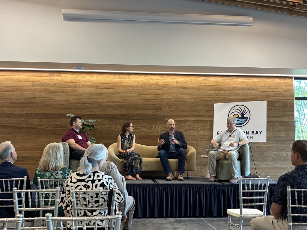 GCPDTexas's tweet photo. Great to be at the @gbayfoundation Annual Meeting celebrating the opening of their new headquarters, the Gessner Center! It was a impactful to learn more about the intentionality behind the building and to connect with others dedicated to preserving Galveston Bay for generations to come. 🌊🌱