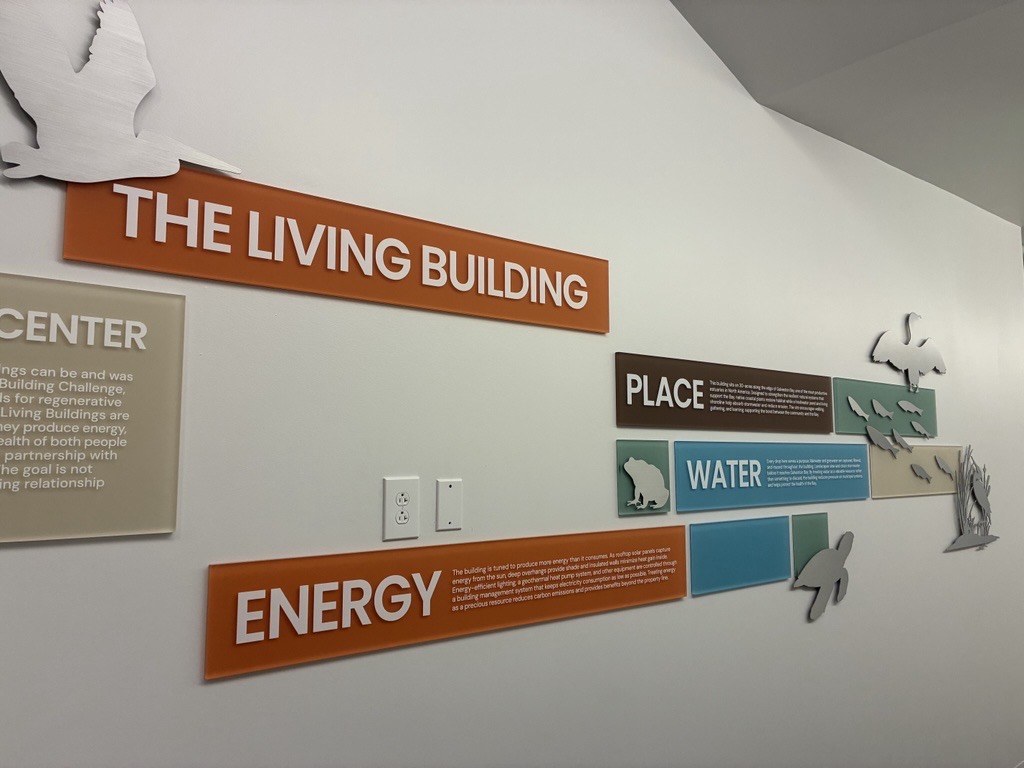 GCPDTexas's tweet photo. Great to be at the @gbayfoundation Annual Meeting celebrating the opening of their new headquarters, the Gessner Center! It was a impactful to learn more about the intentionality behind the building and to connect with others dedicated to preserving Galveston Bay for generations to come. 🌊🌱