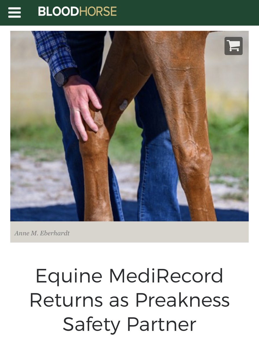 EquineMediRec's tweet photo. A lovely piece from @BloodHorse about our partnership with the @1ST_Racing to use our equine welfare platform @LaurelPark Racetrack. 

We can’t wait for the 151st running of the @PreaknessStakes tomorrow! 🐎🏆

Full piece here: https://t.co/DzRo1C8PLE

#Preakness #HorseRacing https://t.co/wRe41nGFZ9