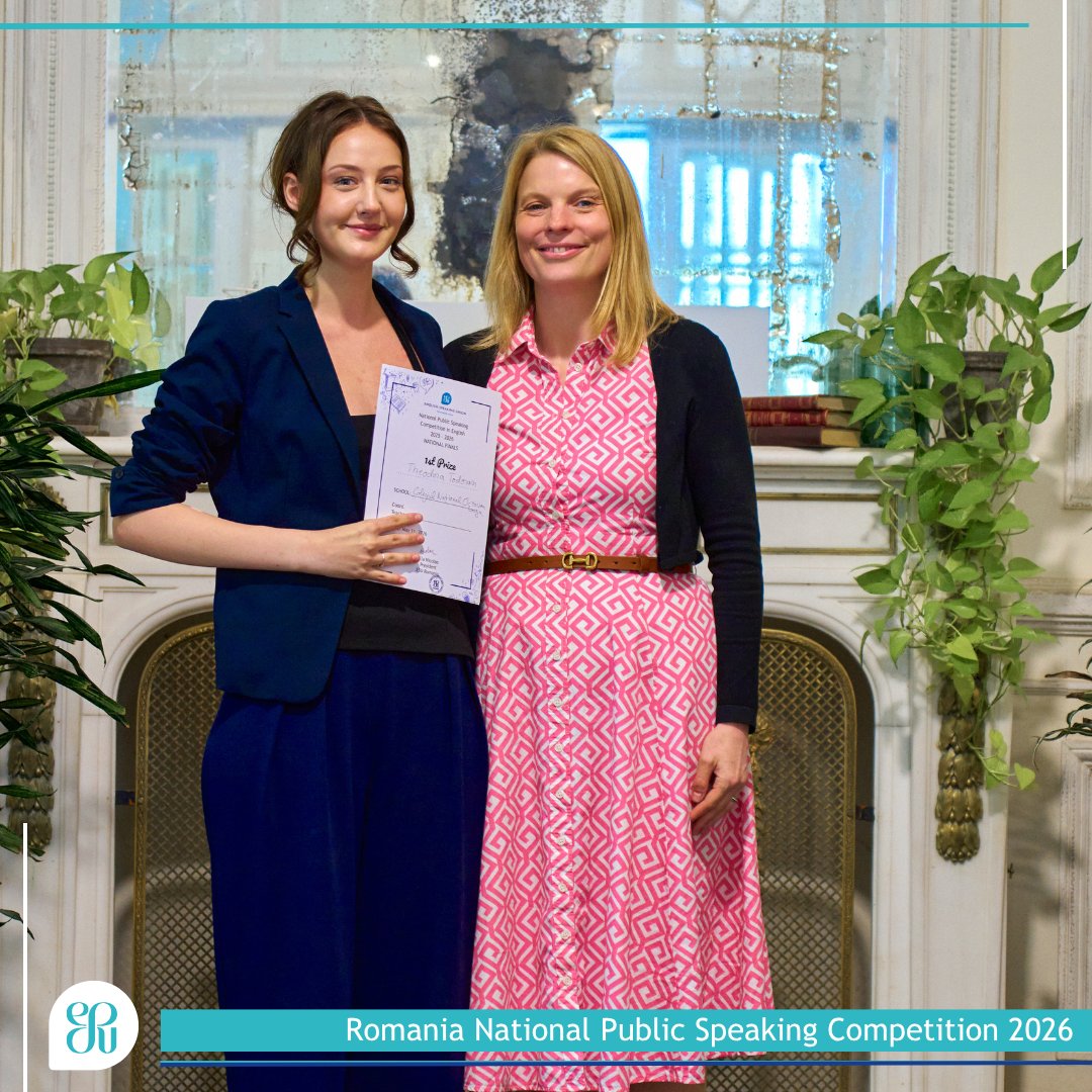 theESU's tweet photo. Our Director of Global Engagement attended Romania’s Public Speaking Competition as a judge. The competition showcased the talent of more than 100 participants in this ESU's 30th anniversary year.

We look forward to welcoming this year’s winner, Teodora, to the IPSC in July! https://t.co/GFGUhH6zUR