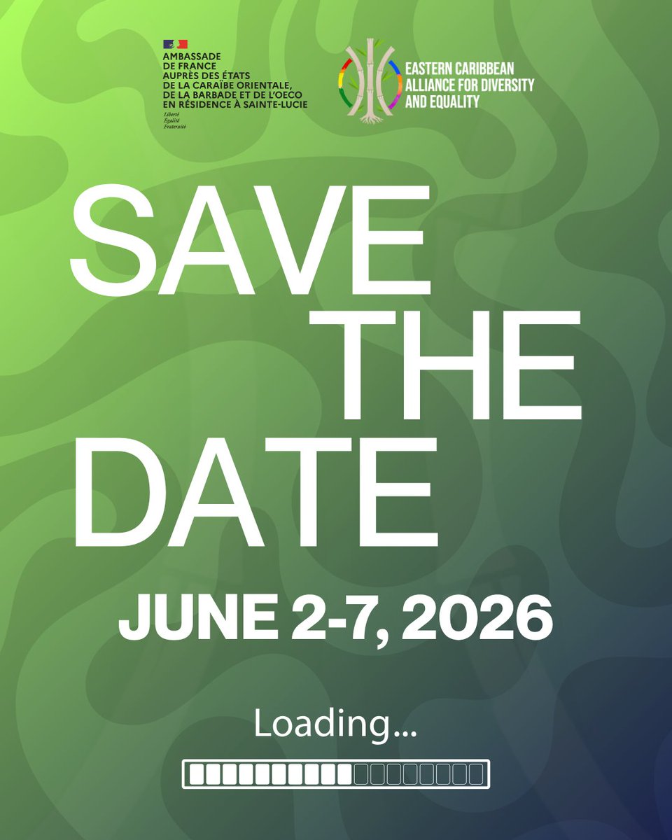 EC_Equality's tweet photo. Something is loading.. 👀🌈
Save the date and get ready for June 2–7, 2026 Something exciting is coming from ECADE soon. Stay tuned for more.
#SaveTheDate #ECADE #CaribbeanEquality #LGBTQCaribbean #AdvocacyInAction #EasternCaribbean https://t.co/EWPZ5D8U0o