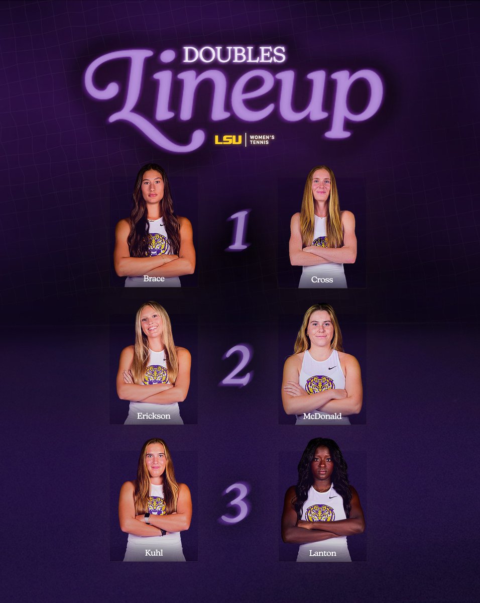 LSUwten's tweet photo. Elite Eight is underway 🎾

No. 40 Brace/Cross vs. No. 2 Bennett/Esposito
No. 17 Erickson/McDonald vs. No. 8 Okutoyi/Refaat
Kuhl/Lanton vs. Bowers/Khairutdinova https://t.co/BV1cuolvSn