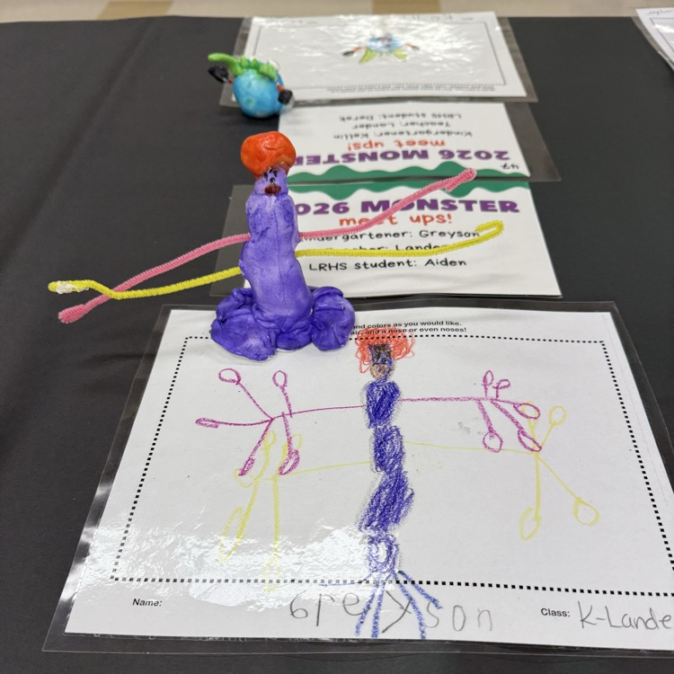 LRHSNJ's tweet photo. Kindergarten students at Robert Erskine School drew original monster creations and Ms. Haftek's and Ms. Gawron's CORE/Art Mod students brought them to life through sculpture and paint. Seeing the kindergartners meet their monsters was magical! A wonderful creative collaboration! https://t.co/86yeAoU8xT