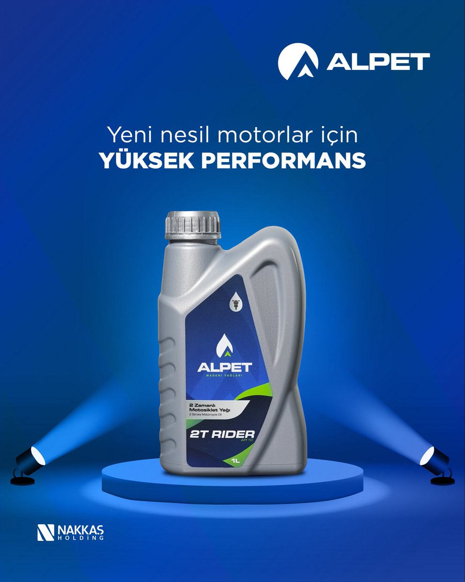 AlpetTurkiye's tweet photo. Motosikletinizin kalbi Alpet ile güvende! ⚡ Yeni nesil motorlar için özel olarak geliştirilen 2T Rider, sürtünmeyi minimize ederken performansı maksimize eder. Yüksek devirlerde bile kesintisiz güç ve tam koruma için rotanızı Alpet’e çevirin.

#Alpet #MadeniYağ #2TRider #MotosikletYağı #YüksekPerformans #MotorBakımı