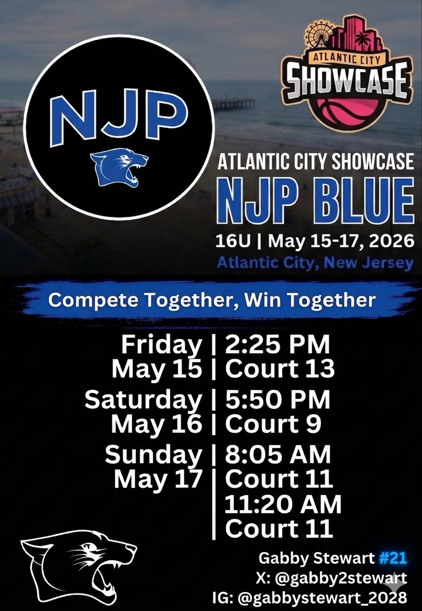 gabby2stewart's tweet photo. schedule for this weekend in atlantic city!
@nj_panthers @CoachZ_NJP https://t.co/B8trkDEIe0