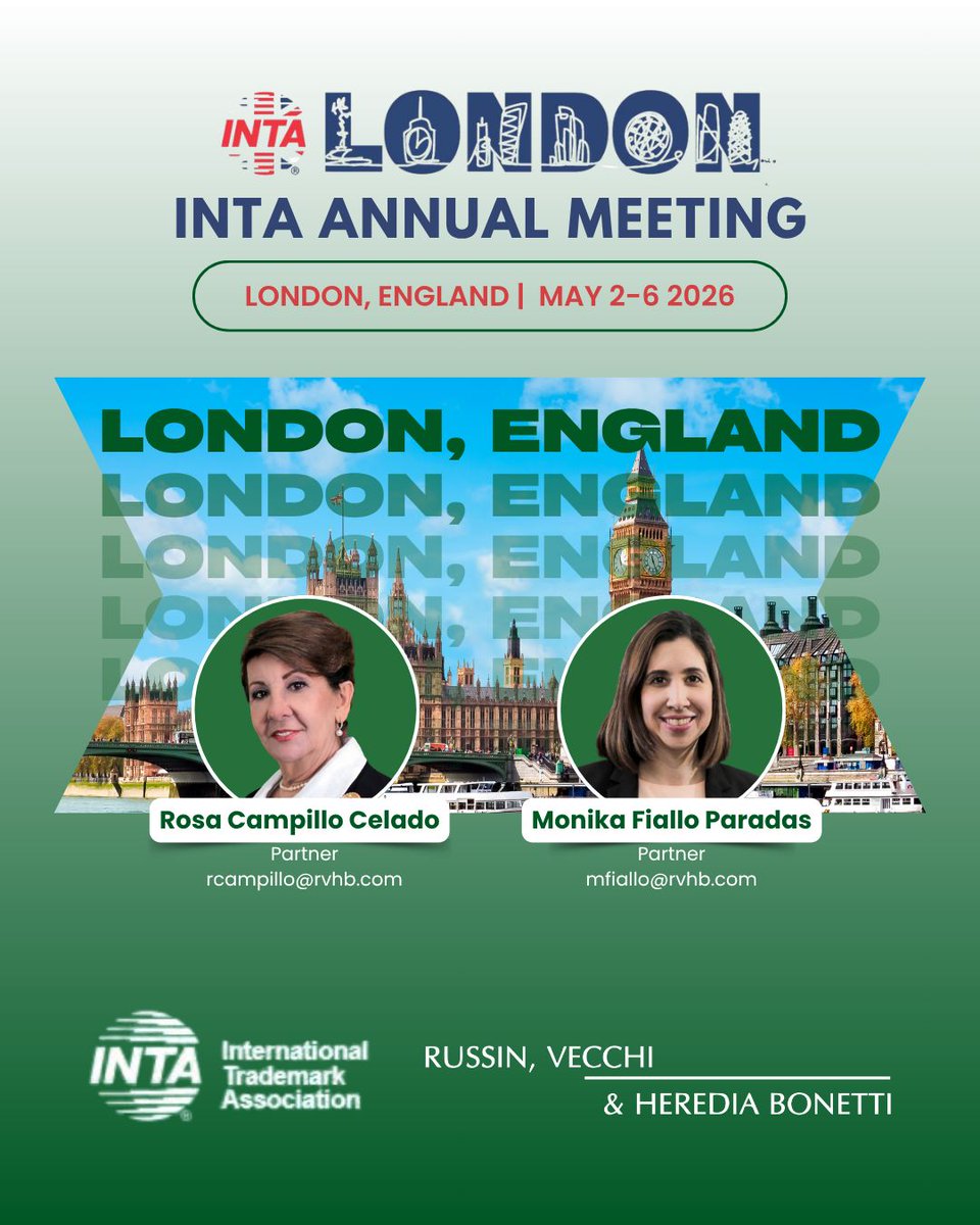 BLITA_Intl's tweet photo. Nuestros miembros de @RVHB participaron en la INTA Annual Meeting 2026 en Londres, fortaleciendo conexiones y compartiendo experiencias sobre el futuro de la propiedad intelectual y las marcas a nivel global 👇 https://t.co/65mMTt7FG2 https://t.co/4gRbAAU2aw