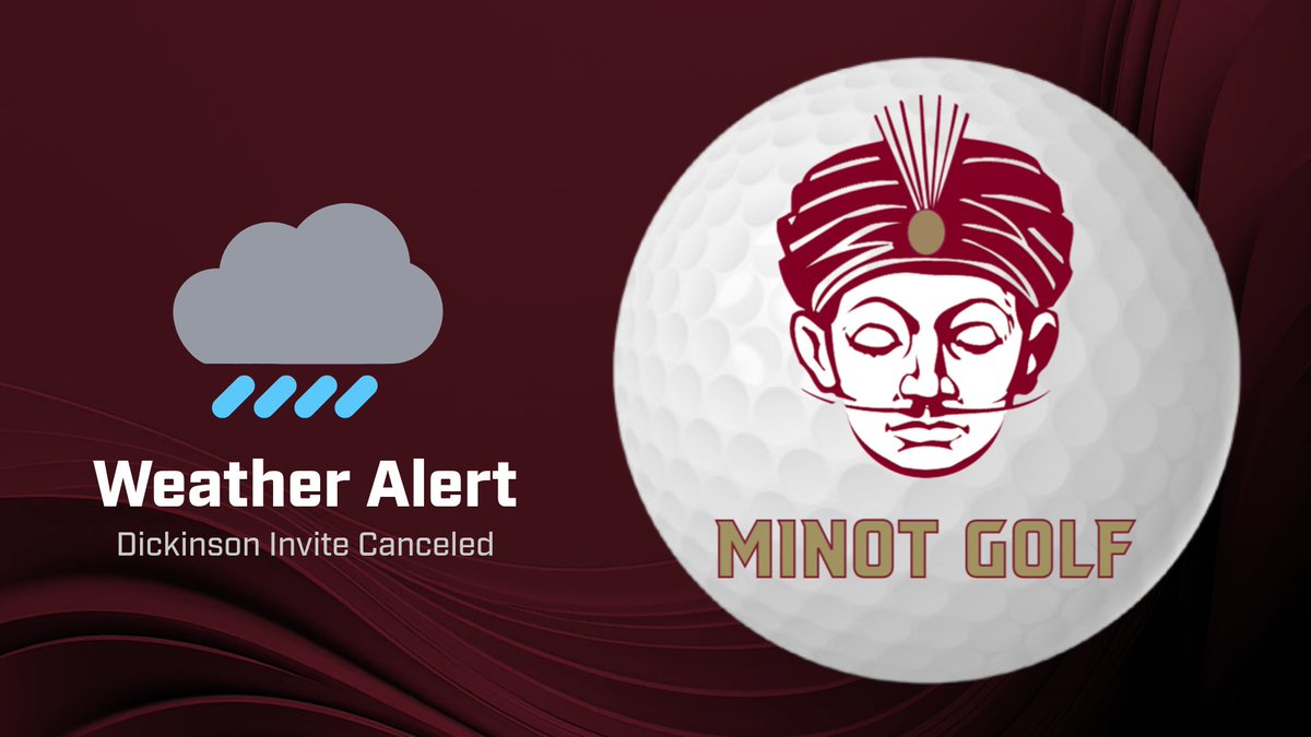 Magi_Golf's tweet photo. Mother nature is continuing to wreck havoc on the end of the season. The Dickinson Invite has been canceled due to rain, wind and cold temps. We will take 10 players to Williston on Tuesday for the qualifier and final event of the regular season. https://t.co/tP5ExHnp3G