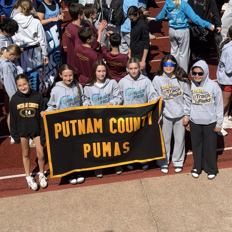 PCschools535's tweet photo. Pumas at state ready to go after the parade of athletes. https://t.co/F8JoSGWbGJ